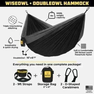 Wise Owl USA Hammock Camping Tree Straps